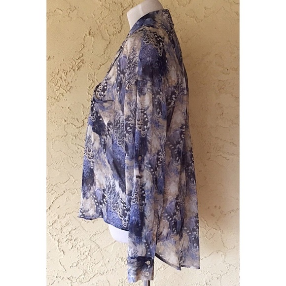 Free People chiffon button down shirt - Picture 2 of 6